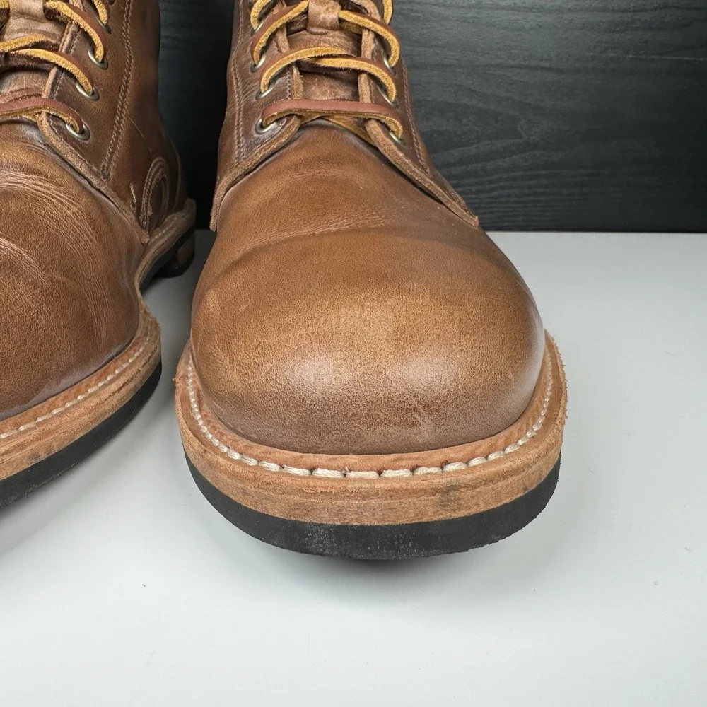 Rancourt & Co. x Taylor Stitch Moto Boot Leather Brown - Men's 14 D